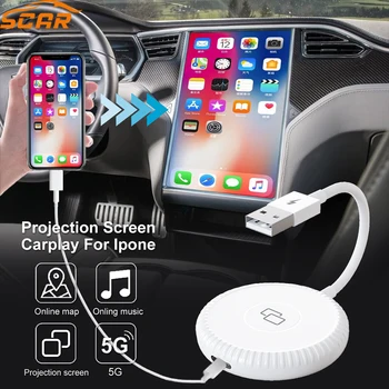 2023 Нов Безжичен Прожекционен екран CarPlay Plug и Play, за автомобил, Кабелна CarPlay за iPhone, Трансформиращ екран на iPhone в автомобилния дисплей