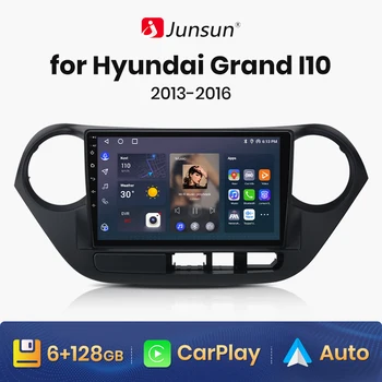 Junsun V1 AI Voice Безжичен CarPlay Android авторадио за Hyundai Grand I10 2013-2016 4G автомобилен мултимедиен GPS 2din авторадио