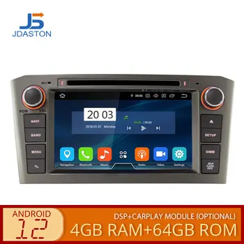 JDASTON Android 12 Автомобилен Мултимедиен Плеър За Toyota Avensis/T25 2003-2008 2 Din Радио GPS Навигация DVD CD IPS Стерео WIFI