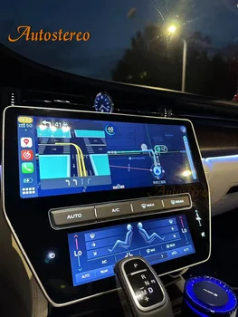 5G СИМ QLED AC Панел Android За Maserati Quattroporte 2013-2019 Air Климатична Панел Автомобилен GPS Навигатор Мултимедиен Плеър Carplay