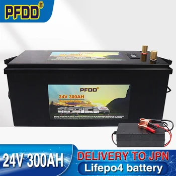 24V 300Ah LiFePO4, Литиево-желязо-фосфатный батерия LiFePO4 Вграден BMS За Подмяна на по-голямата част резервно копие на източник за домашно Съхранение на Енергия + Зарядно устройство