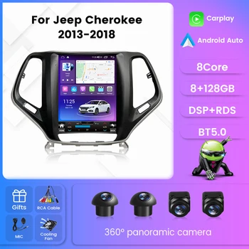 9,7 инча 8G + 128G Android Авто Радио мултимедиен плейър GPS за Jeep Cherokee 2013-2018 carplay Auto DSP RDS Стерео вентилатора за охлаждане на БТ