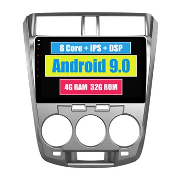 Авто мултимедиен плейър RoverOne за Honda City 2009-2014 Android-радио, мултимедиен аксесоари за полагане на градските части, DSP PhoneLink