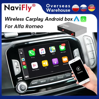 NaviFly Безжична система CarPlay Car Intelligence System Ai Кутия за Alfa Romeo с автоматична навигация Android GPS Огледало Линк AirPlay Maps