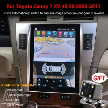 Android Auto радиото в автомобила Tesla Screen за Toyota Camry 7 XV 40 50 2006 2007 2011 GPS Навигация Главното устройство Мултимедиен плейър