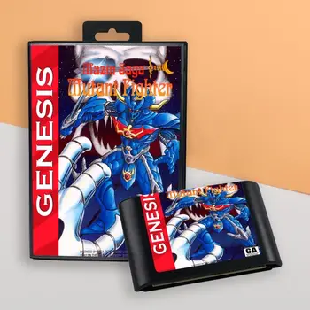 за Mazin Saga Mutant Fighter САЩ корица на 16-битов ретро игра касета за конзоли за игри Sega Genesis Megadrive