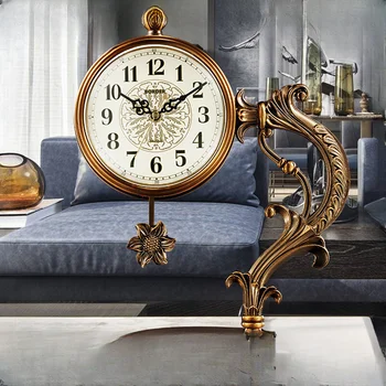 Реколта настолни часовници с махало, скандинавски хол, съвременни творчески настолни часовници, спални, голям интериор в стил ретро
