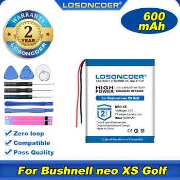 100% Оригинална батерия LOSONCOER 600 ма за часа Bushnell Нео XS Golf Watch