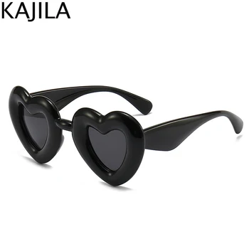 Слънчеви очила Напомпва Heart Дамски 2023, луксозни Маркови дизайнерски Слънчеви очила под формата на любов за жените, Y2K, Градинска дрехи, слънчеви очила Нюанси UV400