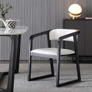 Скандинавски с кухненски кът, стол, Модерен минималистичен Дъбов стол от масивно дърво, Малък апартамент, Мека мебел Silla Comedor GY50DC
