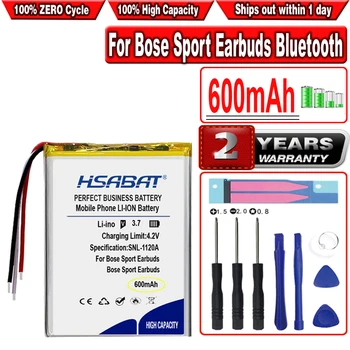 Батерия HSABAT 600mAh за зарядното устройство Bose Sport накрайници за уши headset