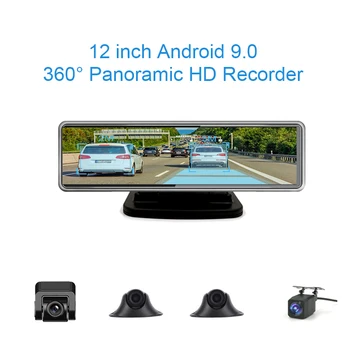 Android 9,0 4g авто черна кутия 1080P видео Рекордер Dash Камера за автомобил на видеорегистратора G-сензор 24 часа мониторинг на паркиране, Bluetooth, WIFI, GPS ADAS