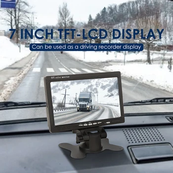 7-Инчов HD екран, Паркинг устройство, Автомобилен монитор, Камера за сигурност камиони, 12/24 В, цветен TFT LCD, електронни автомобилни аксесоари