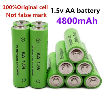 много добра 1,5 В нова акумулаторна батерия тип АА 4800 mah 1,5 В нова алкална батерия, led лампа, играчки MP3 + безплатна доставка