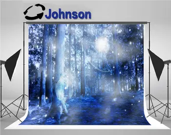 горски Синьо Мистична светлина, дърво, фотофон, висококачествен компютърен печат, фонове, за снимки на стената