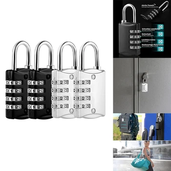 Секретни брави, 4-цифрен заключване с метален кодово заключване, Влагозащитен, Заключване за куфара, Брава за шкафчета, фитнес зала