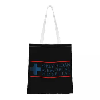 Чанта през рамо Grey Слоун Memorial Hospital, женски еко чанти за пазаруване, модерна чанта grey ' s Anatomy с голям капацитет, сгъваема чанта