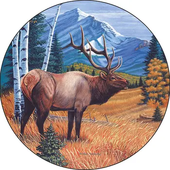 КАЛЪФ ЗА ГУМИ CENTRAL Elk Caretaker Mountain Wheel, Калъф за резервна гума на КОЛАТА (Изберете размер на гума / Резервна камера в менюто), Подходящи за всяка марка