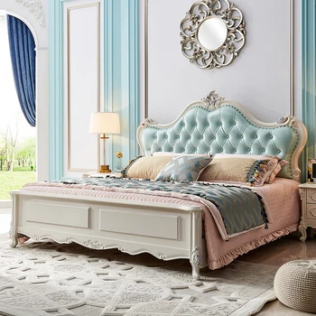 Мебели за спалня в европейски стил Проста легло принцеса