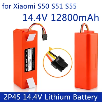 Литиево-йонна Батерия 14,4 v, Роботизирана Прахосмукачка, Разменени Батерия за Xiaomi Robot Roborock S50 S51 S55, Резервни Части за Аксесоари