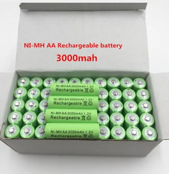 2 ~ 20 бр, Нова оригинална батерия 3000mAh AA 1.2 V, Ni-MH акумулаторна батерия за играчки, камера, микрофон