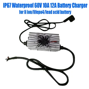 Водоустойчив IP67 48V 60V 72V 12A 10A Зарядно устройство 73v 67,2 V 54,6 V 84v 58,4 V 15A за литиево-йонна батерия lifepo4 LTO оловно-киселинната батерия
